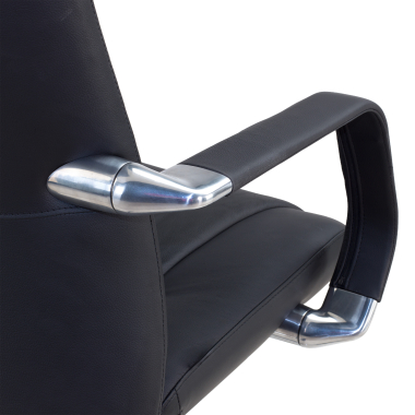 fauteuil de direction noir armani cuir authentique accoudoirs fixes 6