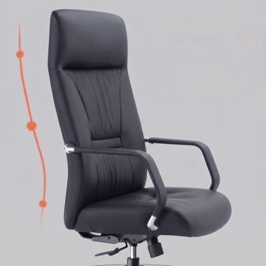 fauteuil de direction noir armani cuir authentique accoudoirs fixes 11