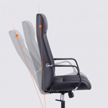 fauteuil de direction noir armani cuir authentique accoudoirs fixes 10