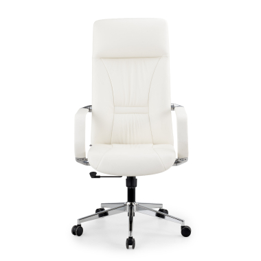 fauteuil de direction blanc armani cuir authentique accoudoirs fixes 3
