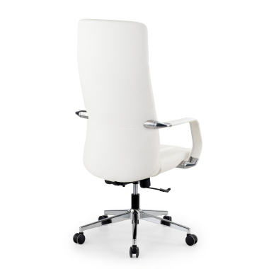 fauteuil de direction blanc armani cuir authentique accoudoirs fixes 8