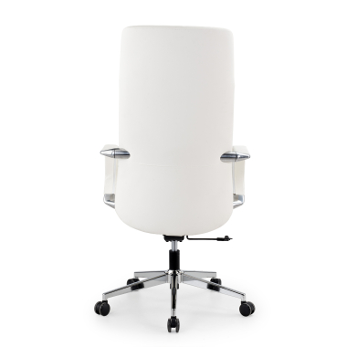 fauteuil de direction blanc armani cuir authentique accoudoirs fixes 6