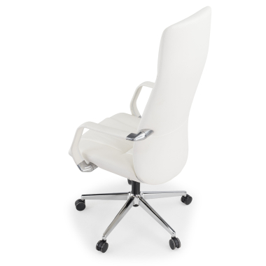 fauteuil de direction blanc armani cuir authentique accoudoirs fixes 9
