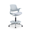 Tabouret de bureau pivotant Dorian avec dossier ergonomique