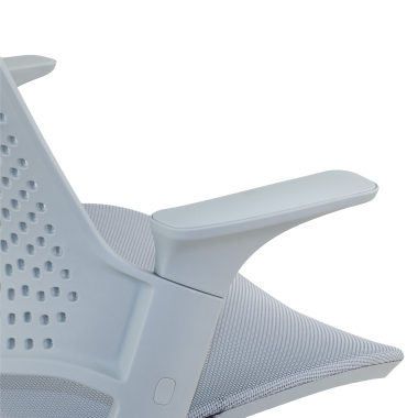 tabouret ergonomique gris dorian maille accoudoirs fixes 4