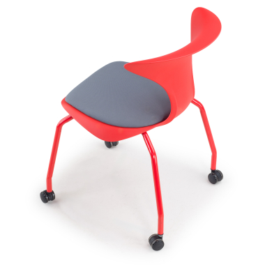 chaise avec tablette rouge chaise avec roulettes plastique sans accoudoirs 9