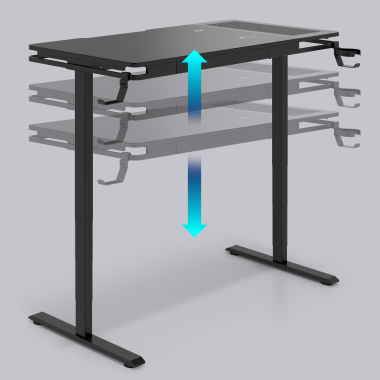 bureau gaming noir magnum 5