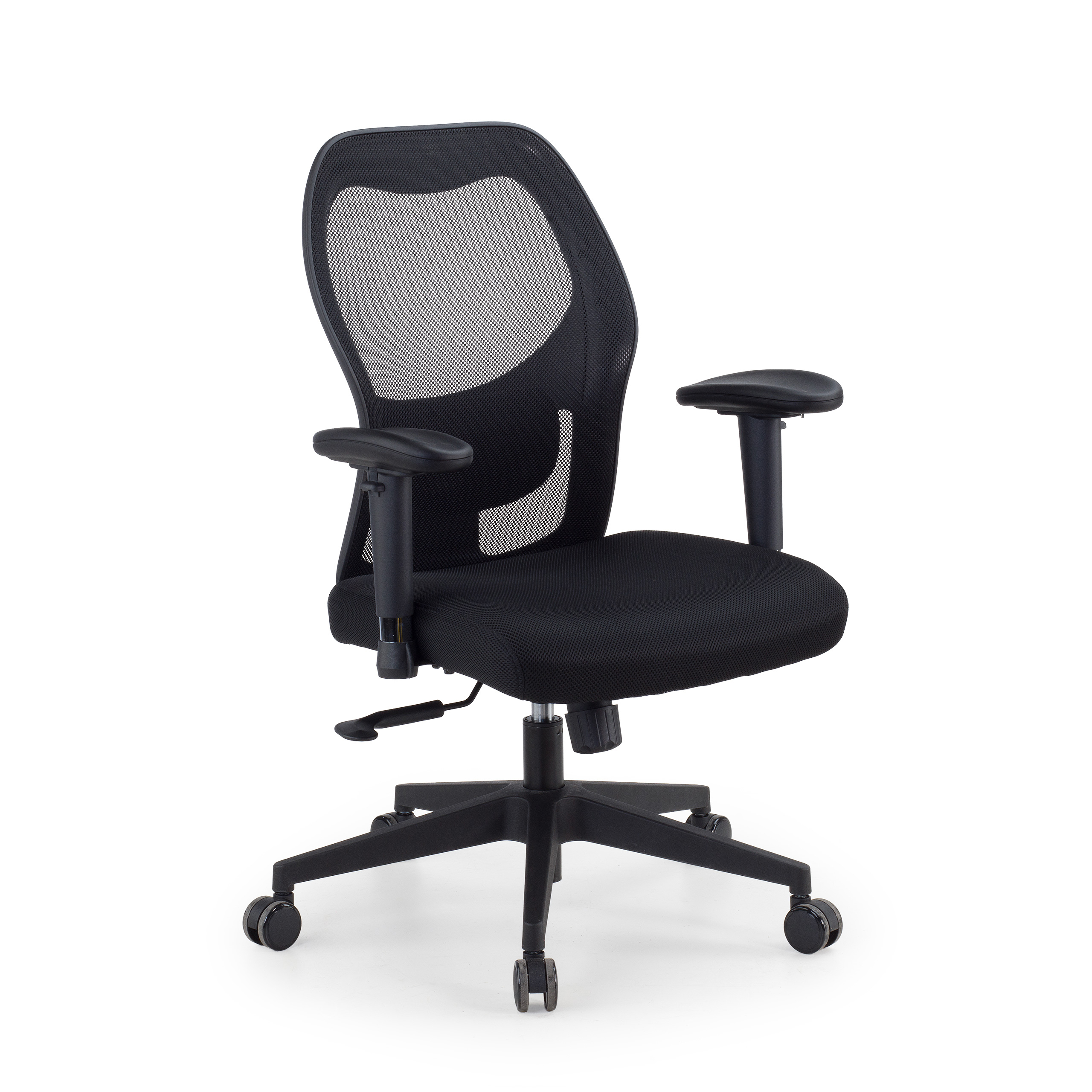 Chaise de bureau ergonomique Sora avec soutien lombaire et accoudoirs 2D
