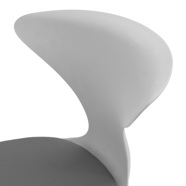 chaise avec tablette gris avec une palette d ecriture roulettes plastique sans accoudoirs 5