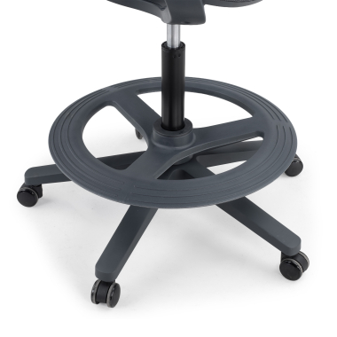 tabouret ergonomique anthracite dorian maille accoudoirs fixes 9