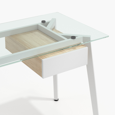 bureau professionnel blanc prisma 4