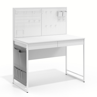 bureau pour ordinateur blanc taskmaster 1