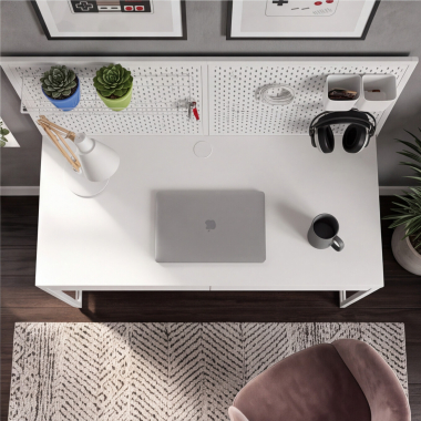 bureau pour ordinateur blanc taskmaster 3