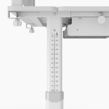 bureau pour jeunes avec passe cables blanc gris ergokid 14