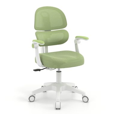 chaise de bureau enfant vert smartfit tissu accoudoirs reglables 2d 1
