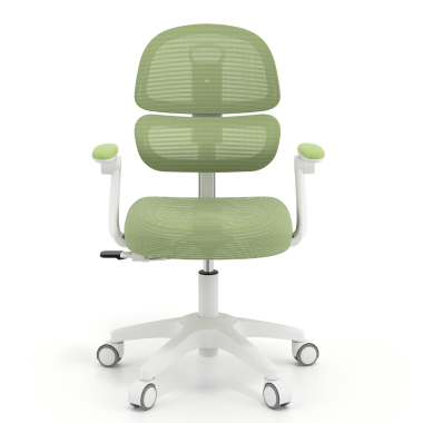 chaise de bureau enfant vert smartfit tissu accoudoirs reglables 2d 4