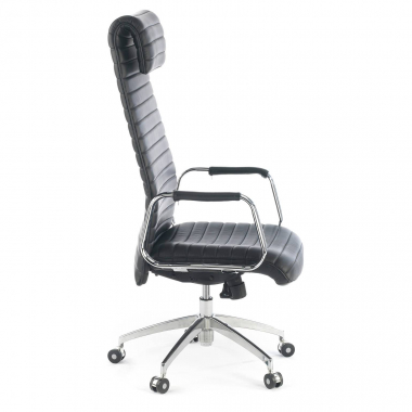 fauteuil de bureau noir cuir naturel cuir authentique accoudoirs rembourres appui tete 5