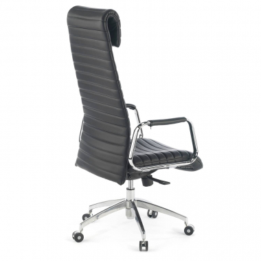 fauteuil de bureau noir cuir naturel cuir authentique accoudoirs rembourres appui tete 7