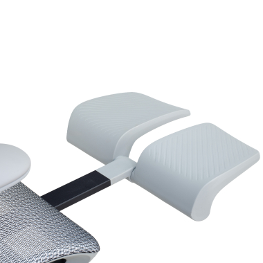 chaise ergonomique blanc gris halo z3 maille accoudoirs reglables 4d soutien lombaire appui tete repose pieds extensible 13
