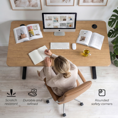 bureau professionnel noir flax oak structure blanche 4