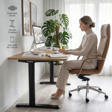 bureau professionnel noir pure black structure blanche 6