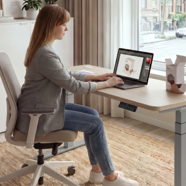 bureau assis debout aluminio pure black erghos pro 3