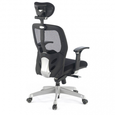 chaise teletravail noir avec appui tete maille accoudoirs reglables 3d soutien lombaire appui tete 7