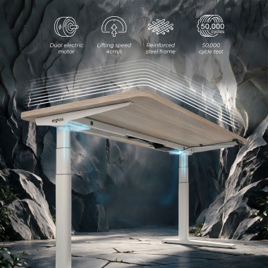 bureau assis debout blanc flax oak erghos icon 6