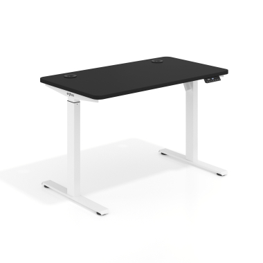 bureau assis debout blanc pure black erghos go 1