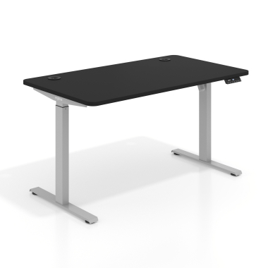 bureau assis debout aluminio pure black erghos go 1