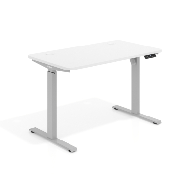 bureau assis debout aluminio warm white erghos go 1