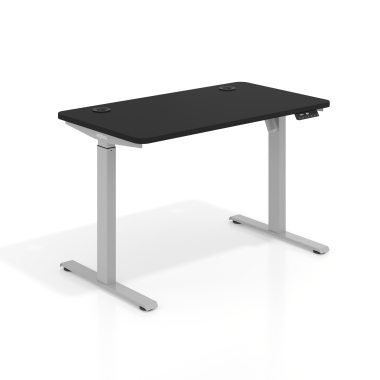 bureau assis debout aluminio pure black erghos go 1