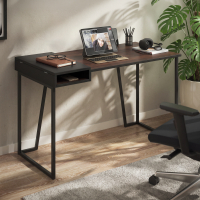 Bureau design Madai avec tiroir abattant, style industriel