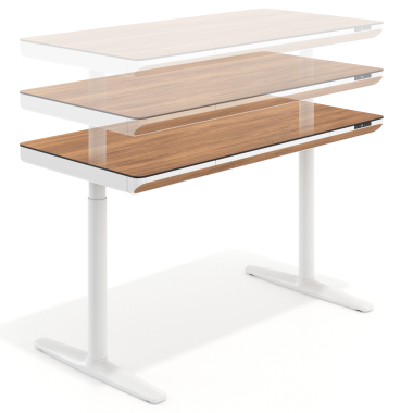 bureau assis debout blanc light walnut nolan 4