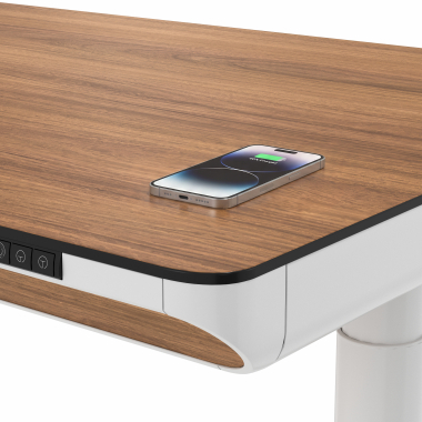 bureau assis debout blanc light walnut nolan 12