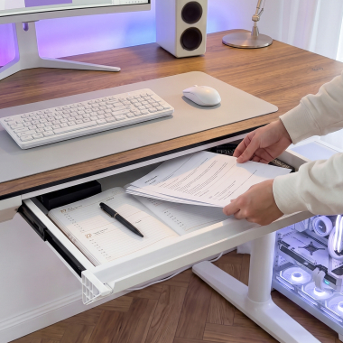 bureau assis debout blanc light walnut nolan 17