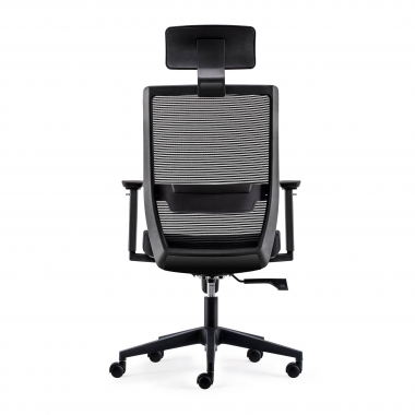 chaise pivotante noir avec appui tete maille accoudoirs mobiles soutien lombaire appui tete 7