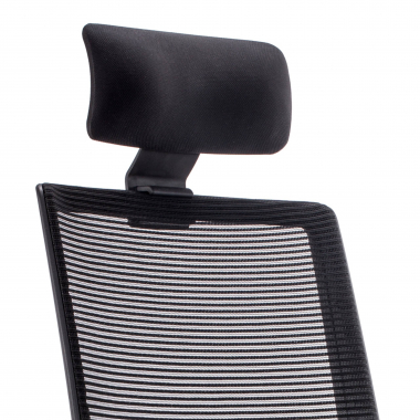 chaise pivotante noir avec appui tete maille accoudoirs mobiles soutien lombaire appui tete 5