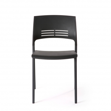 chaise de conference noir monza plastique sans accoudoirs 3
