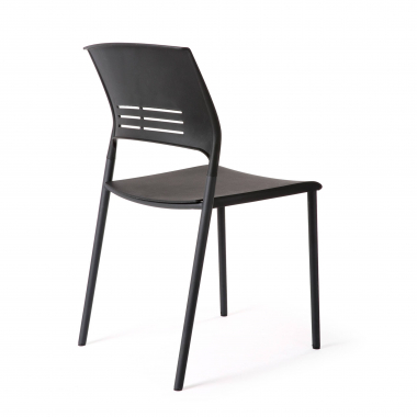 chaise de conference noir monza plastique sans accoudoirs 7