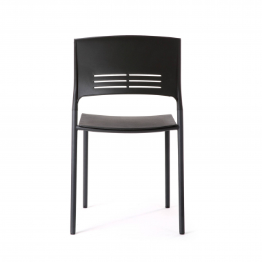chaise de conference noir monza plastique sans accoudoirs 8