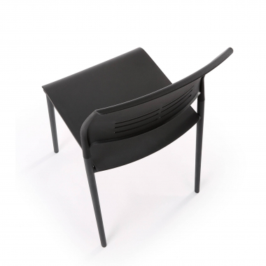 chaise de conference noir monza plastique sans accoudoirs 4