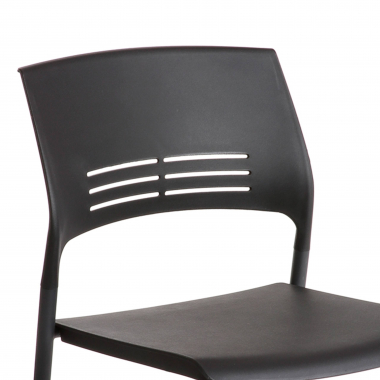 chaise de conference noir monza plastique sans accoudoirs 5