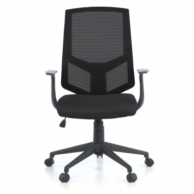 chaise pivotante noir archer maille accoudoirs fixes soutien lombaire 3