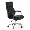 Fauteuil Bureau Counter, résistant jusqu'à 150 kg, fabriqué en acier et cuir