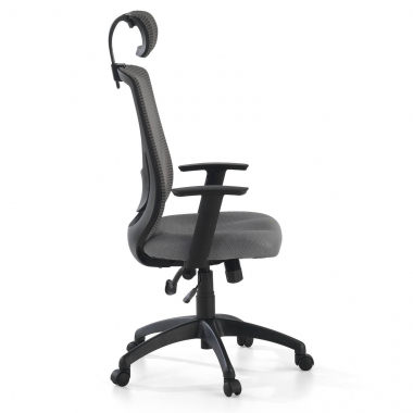 chaise de bureau gris lake maille accoudoirs reglables 1d soutien lombaire appui tete 4