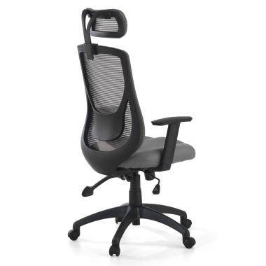 chaise de bureau gris lake maille accoudoirs reglables 1d soutien lombaire appui tete 7