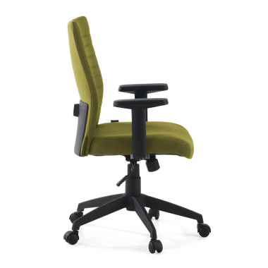 chaise pivotante vert kobe tissu accoudoirs fixes soutien lombaire 6