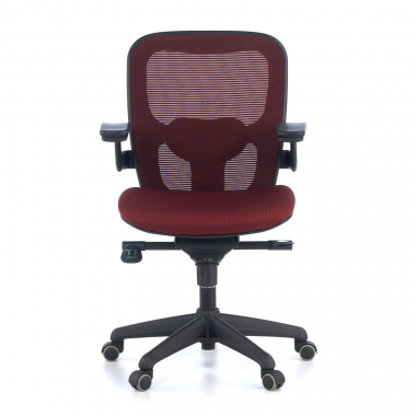 chaise ergonomique rouge chaise de bureau maille accoudoirs mobiles soutien lombaire 4