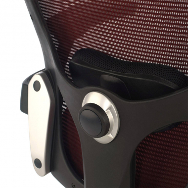 chaise ergonomique rouge chaise de bureau maille accoudoirs mobiles soutien lombaire 6